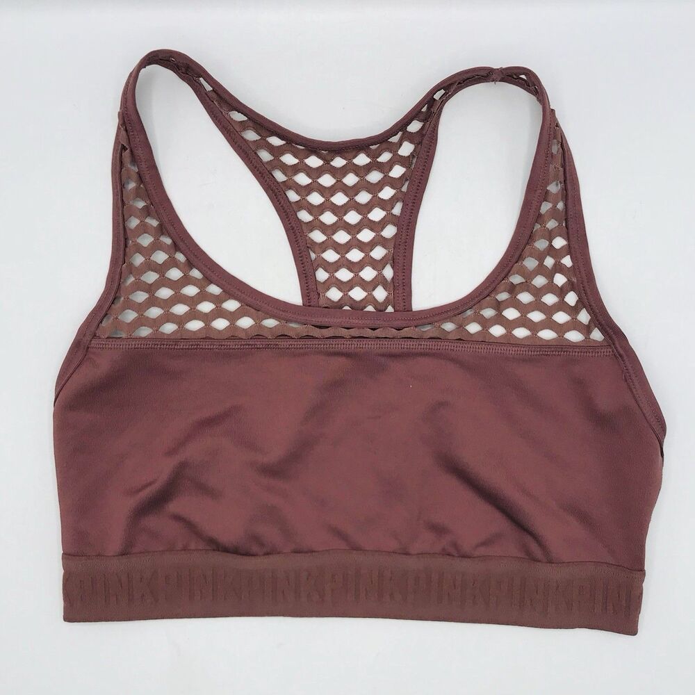 PINK Victoria's Secret Ultimate Racerback Sports Dusty Rose Color Bra Large